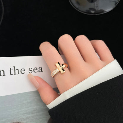 [Eterna Jewels]T WIDE DIAMOND RING