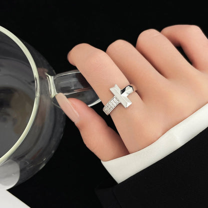 [Eterna Jewels]T WIDE DIAMOND RING