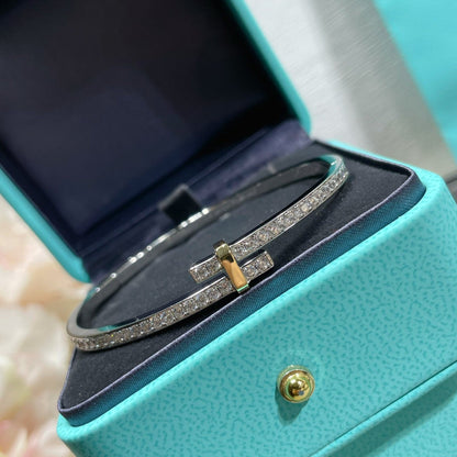 [Eterna Jewels]EDGE DIAMOND GOLD SILVER BRACELET