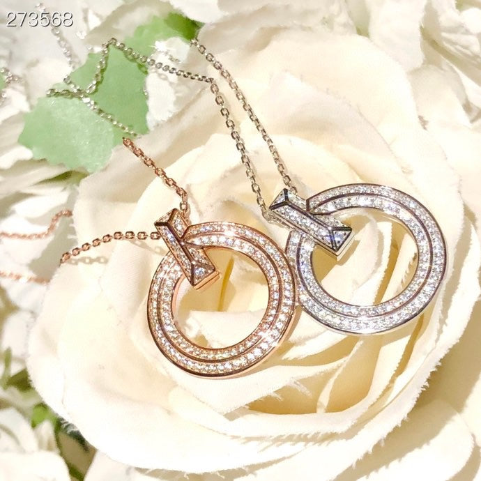 [Eterna Jewels]T1 CIRCLE DIAMOND PAVED MEDIUM NECKLACE