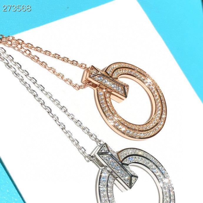 [Eterna Jewels]T1 CIRCLE DIAMOND PAVED MEDIUM NECKLACE