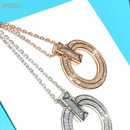 [Eterna Jewels]T1 CIRCLE DIAMOND PAVED MEDIUM NECKLACE