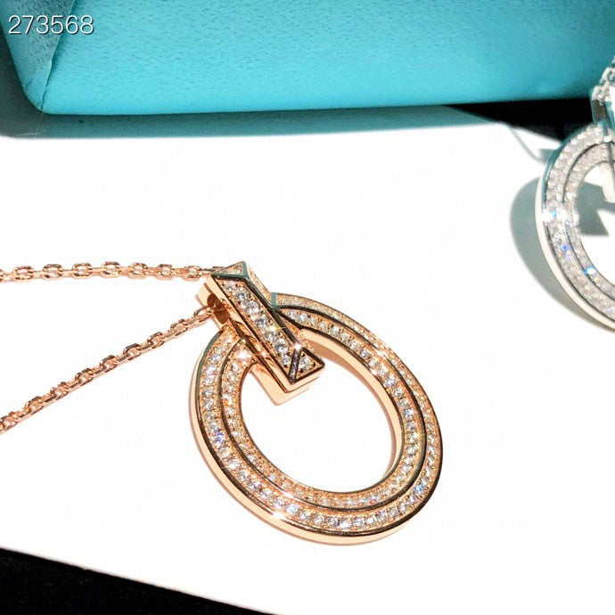 [Eterna Jewels]T1 CIRCLE DIAMOND PAVED MEDIUM NECKLACE