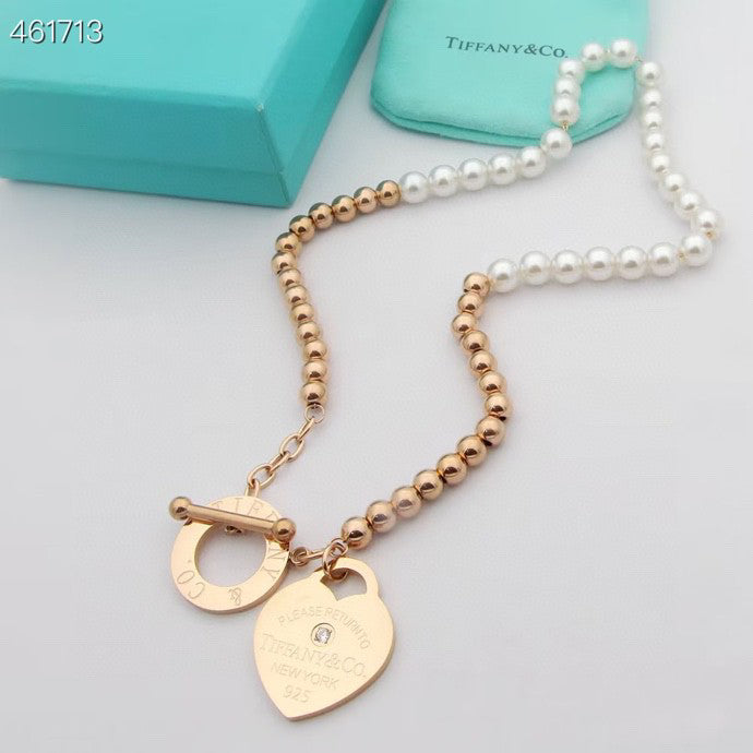 [Eterna Jewels]RETURN TO TIF HEART TAF BEAD PEARL BRACELET