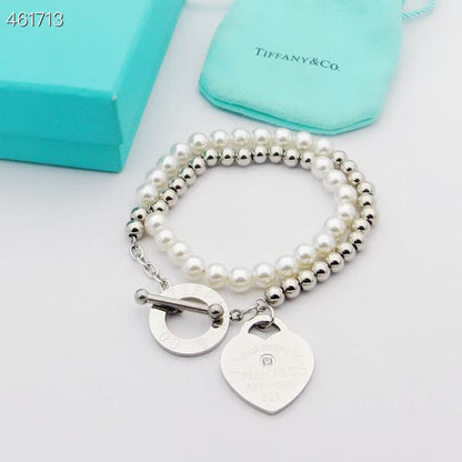 [Eterna Jewels]RETURN TO TIF HEART TAF BEAD PEARL BRACELET