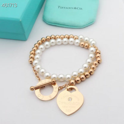 [Eterna Jewels]RETURN TO TIF HEART TAF BEAD PEARL BRACELET