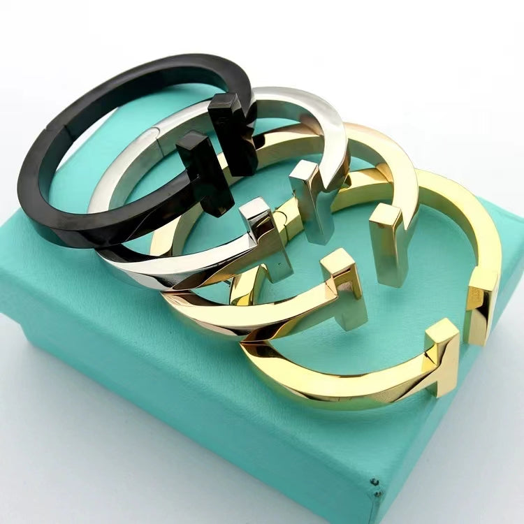[Eterna Jewels]T SQUARE OPEN BRACELET