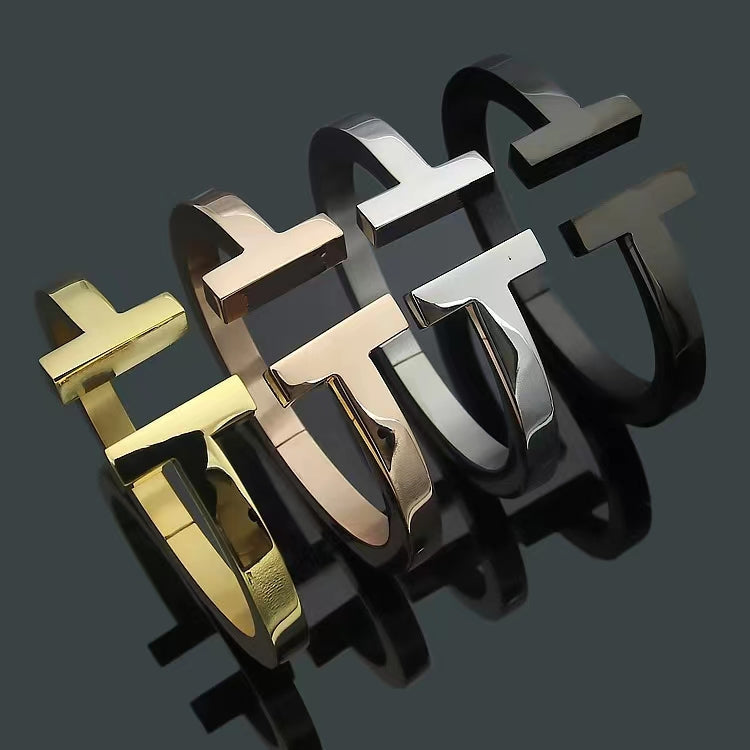 [Eterna Jewels]T SQUARE OPEN BRACELET