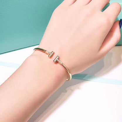 [Eterna Jewels]T BRACELET 1.8MM GOLD DIAMOND