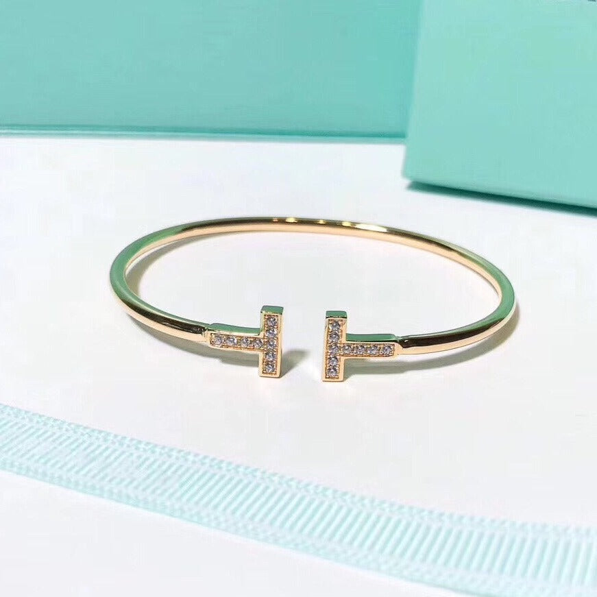 [Eterna Jewels]T BRACELET 1.8MM GOLD DIAMOND