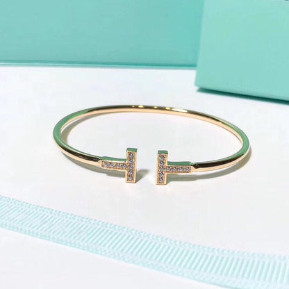 [Eterna Jewels]T BRACELET 1.8MM GOLD DIAMOND
