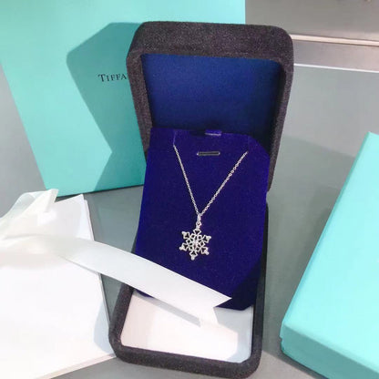 [Eterna Jewels]STERLING SILVER SNOWFLAKE PENDANT NECKLACE