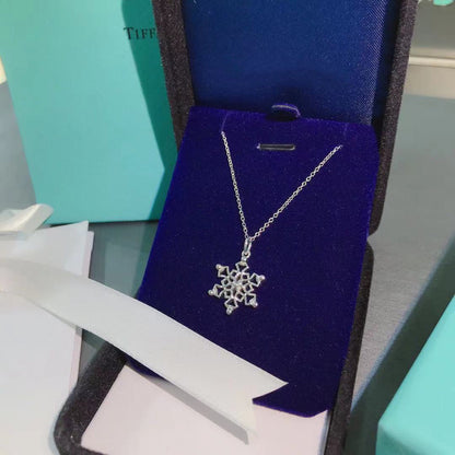 [Eterna Jewels]STERLING SILVER SNOWFLAKE PENDANT NECKLACE