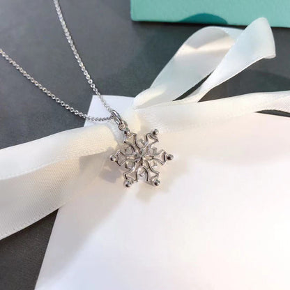 [Eterna Jewels]STERLING SILVER SNOWFLAKE PENDANT NECKLACE