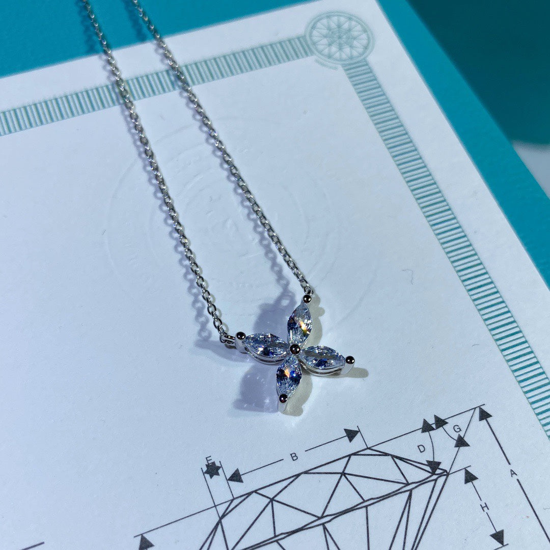 [Eterna Jewels]PLATINUM AND DIAMOND VICTORIA PENDANT NECKLACE