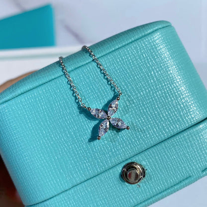 [Eterna Jewels]PLATINUM AND DIAMOND VICTORIA PENDANT NECKLACE