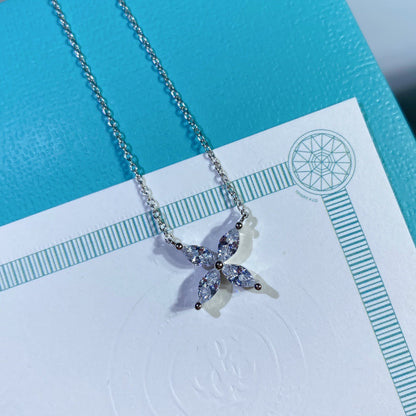 [Eterna Jewels]PLATINUM AND DIAMOND VICTORIA PENDANT NECKLACE