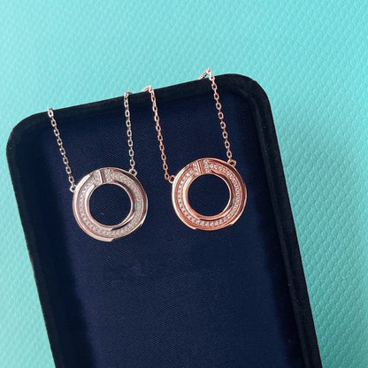 [Eterna Jewels]DIAMOND AND MOTHER OF PEARL CIRCLE PENDANT