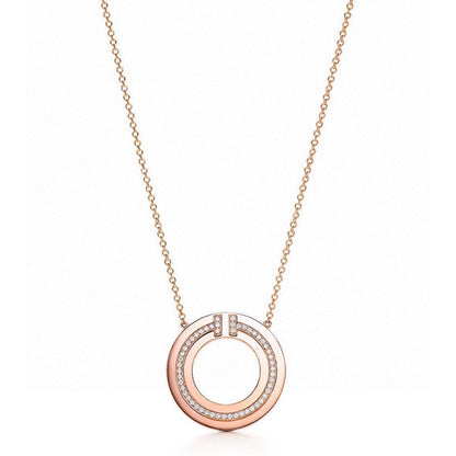 [Eterna Jewels]DIAMOND AND MOTHER OF PEARL CIRCLE PENDANT