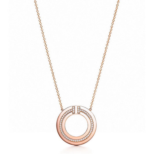 [Eterna Jewels]DIAMOND AND MOTHER OF PEARL CIRCLE PENDANT
