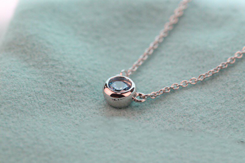 [Eterna Jewels]ELSA PERETTI SERIES SINGLE DIAMOND SIMPLE NECKLACE