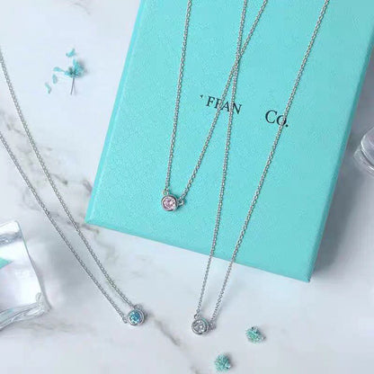 [Eterna Jewels]ELSA PERETTI SERIES SINGLE DIAMOND SIMPLE NECKLACE