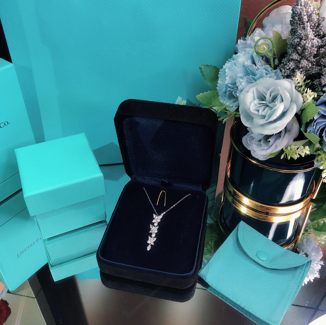 [Eterna Jewels]MIXED CLUSTER DIAMOND DROP PENDANT