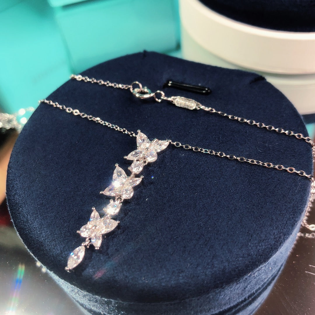 [Eterna Jewels]MIXED CLUSTER DIAMOND DROP PENDANT