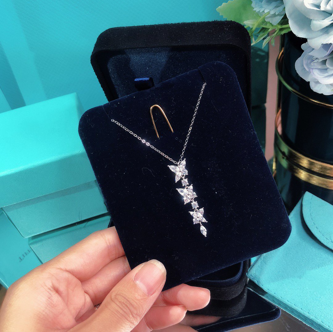 [Eterna Jewels]MIXED CLUSTER DIAMOND DROP PENDANT