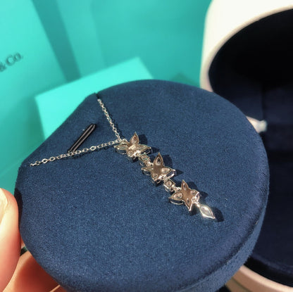 [Eterna Jewels]MIXED CLUSTER DIAMOND DROP PENDANT
