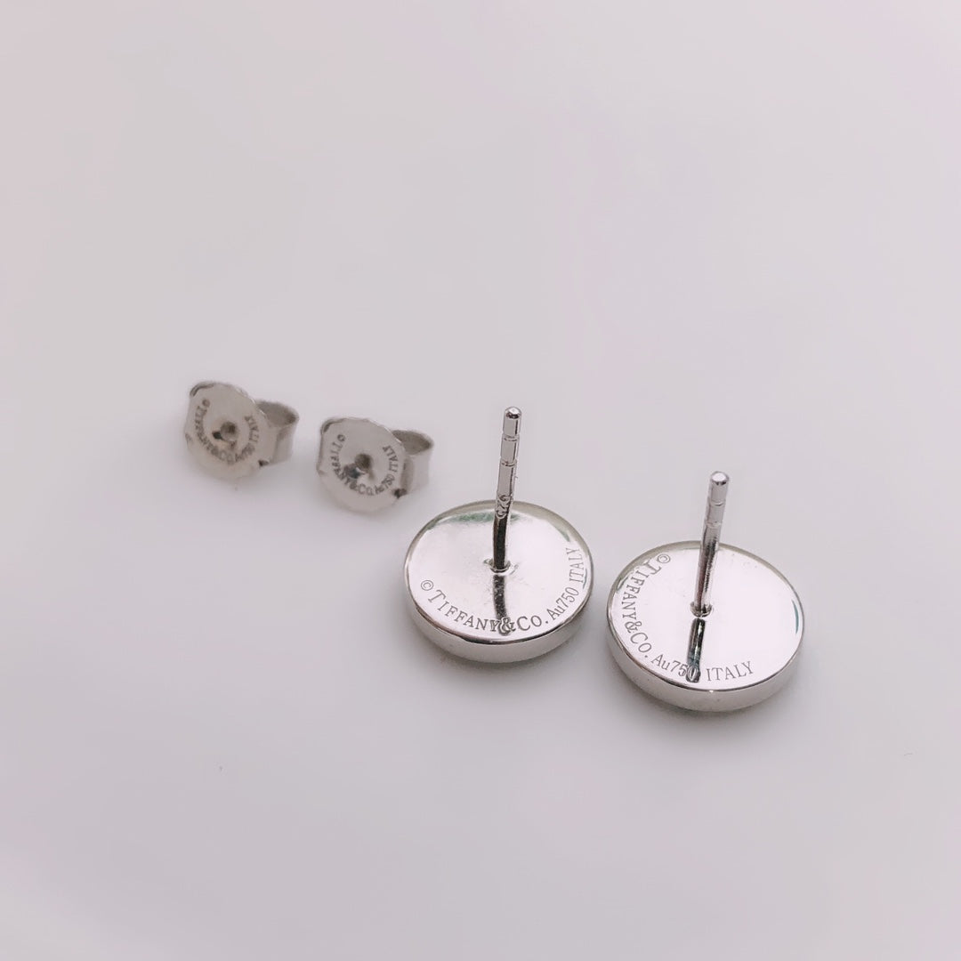 [Eterna Jewels]TURQUOISE CIRCLE WHITE GOLD EARRINGS