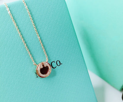 [Eterna Jewels]DIAMOND AND MOTHER PEARL CIRCLE NECKLACE PENDANT