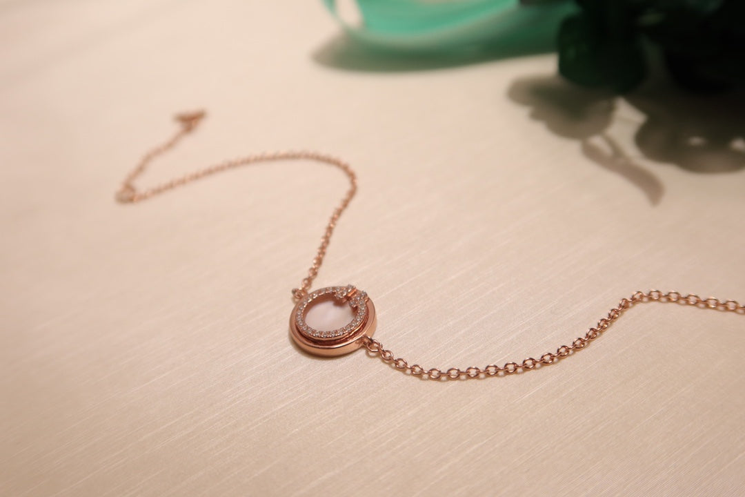 [Eterna Jewels]DIAMOND CIRCLE PINK GOLD BRACELET