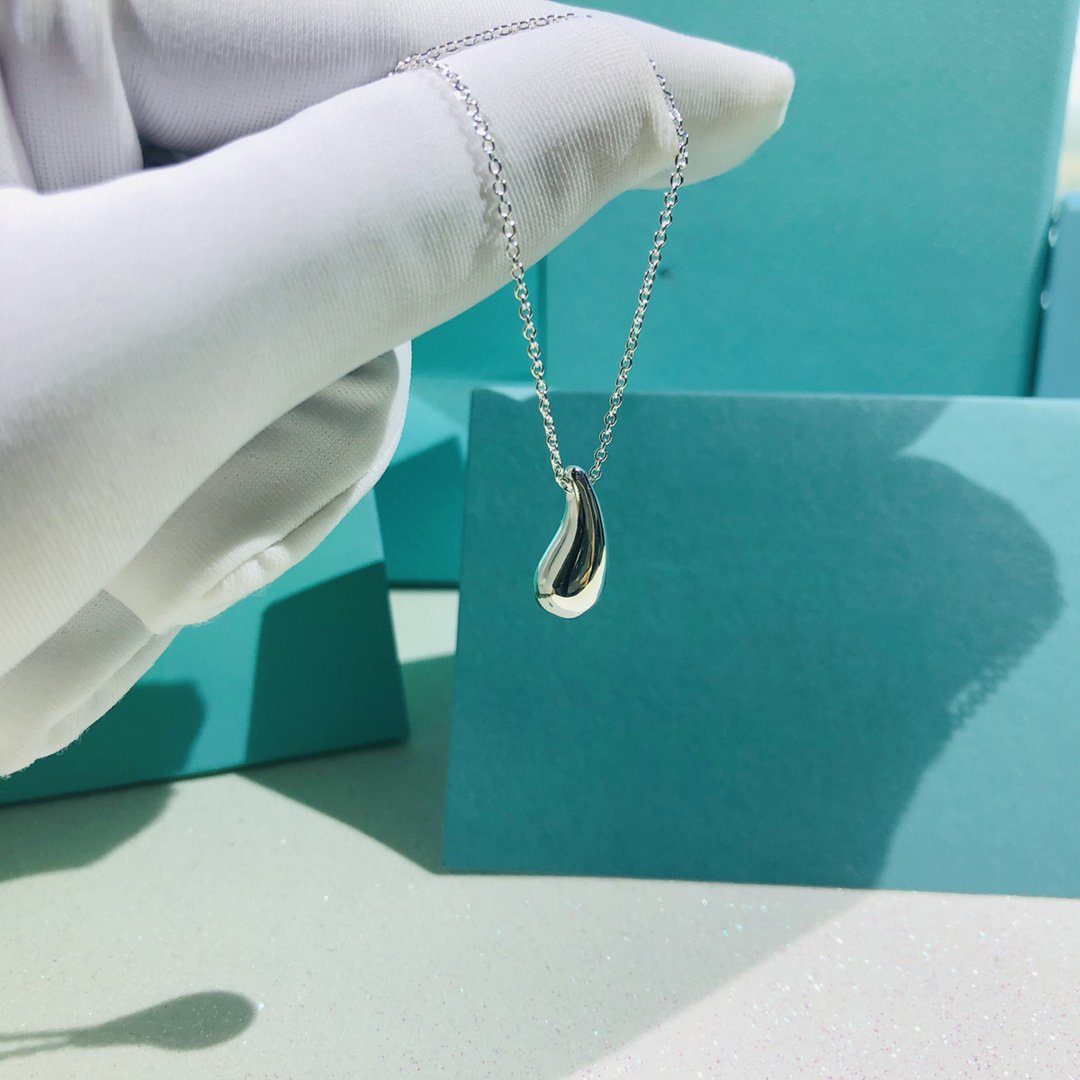[Eterna Jewels]ELSA PERETTI TEARDROP PENDANT STERLING SILVER NECKLACE
