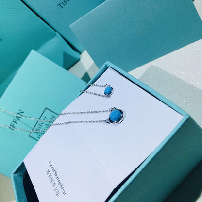 [Eterna Jewels]YARD TURQUOISE NECKLACE SILVER