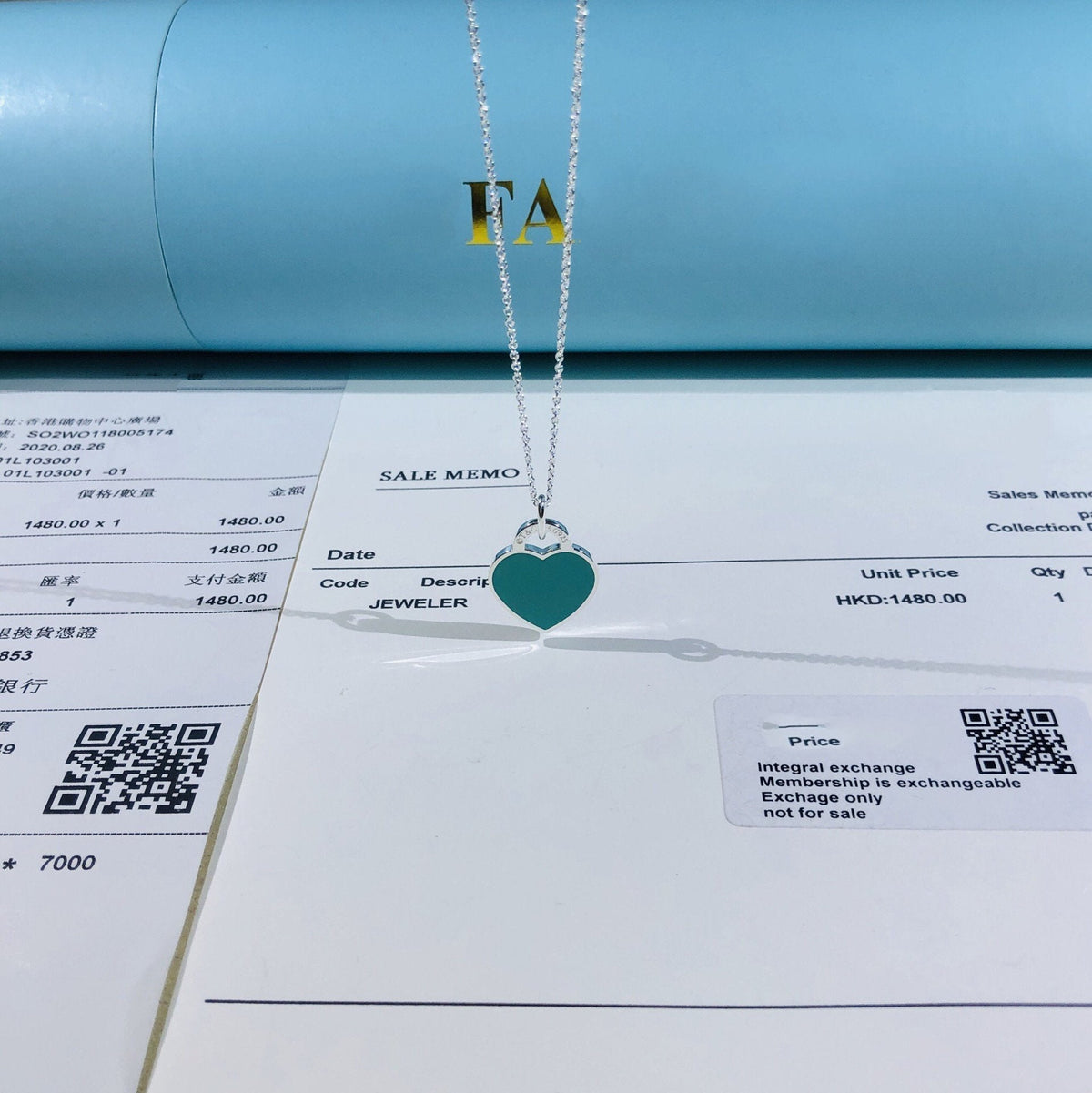 [Eterna Jewels]SMALL HEART TAG PENDANT STERLING SILVER