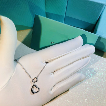 [Eterna Jewels]OPEN HEART LARIAT NECKLACE SILVER