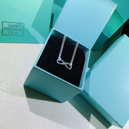 [Eterna Jewels]SILVER INFINITY DOUBLE CHAIN NECKLACE