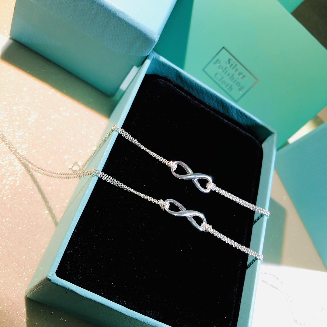[Eterna Jewels]SILVER INFINITY DOUBLE CHAIN NECKLACE