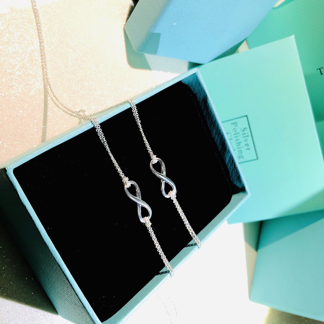 [Eterna Jewels]SILVER INFINITY DOUBLE CHAIN NECKLACE