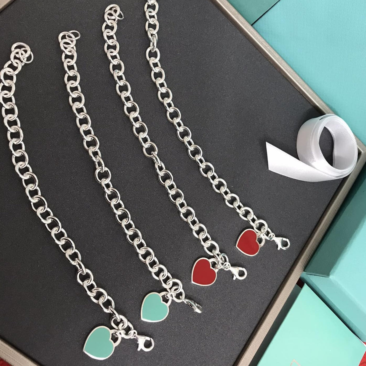 [Eterna Jewels]HEART TAG BRACELET SILVER MEDIUM