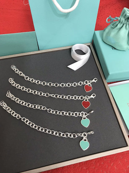 [Eterna Jewels]HEART TAG BRACELET SILVER MEDIUM