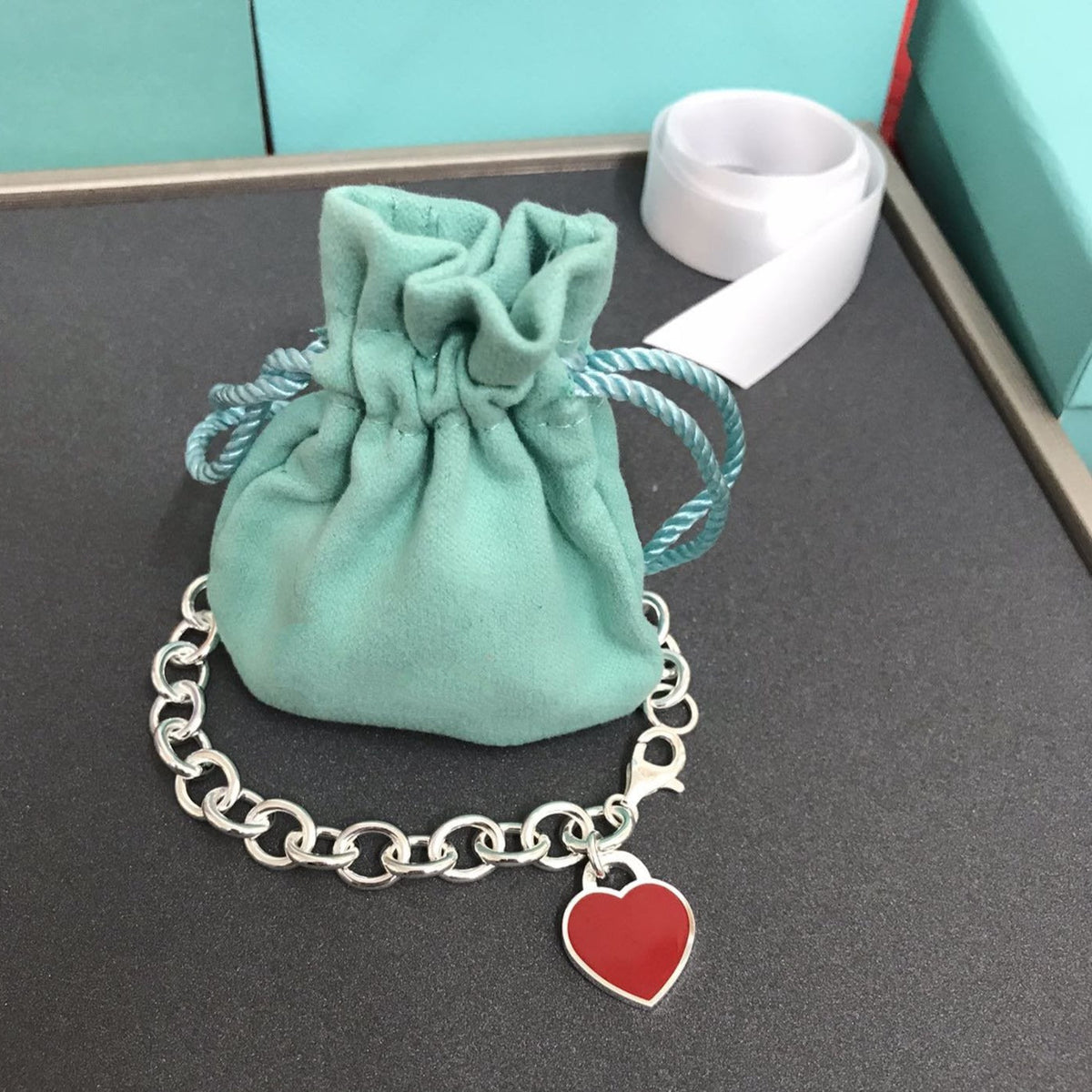 [Eterna Jewels]HEART TAG BRACELET SILVER MEDIUM