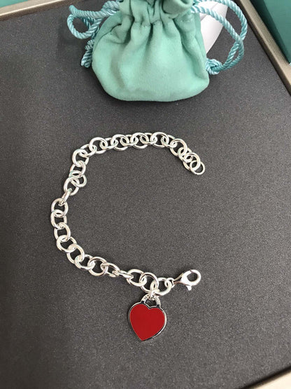 [Eterna Jewels]HEART TAG BRACELET SILVER MEDIUM