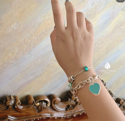 [Eterna Jewels]HEART TAG BRACELET SILVER MEDIUM