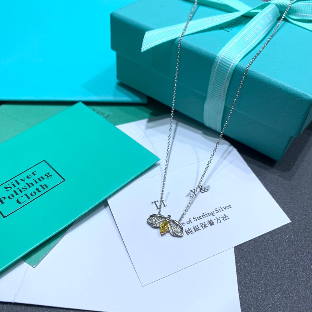 [Eterna Jewels]PAPER FLOWERS YELLOW DIAMOND FIREFLY PENDANT