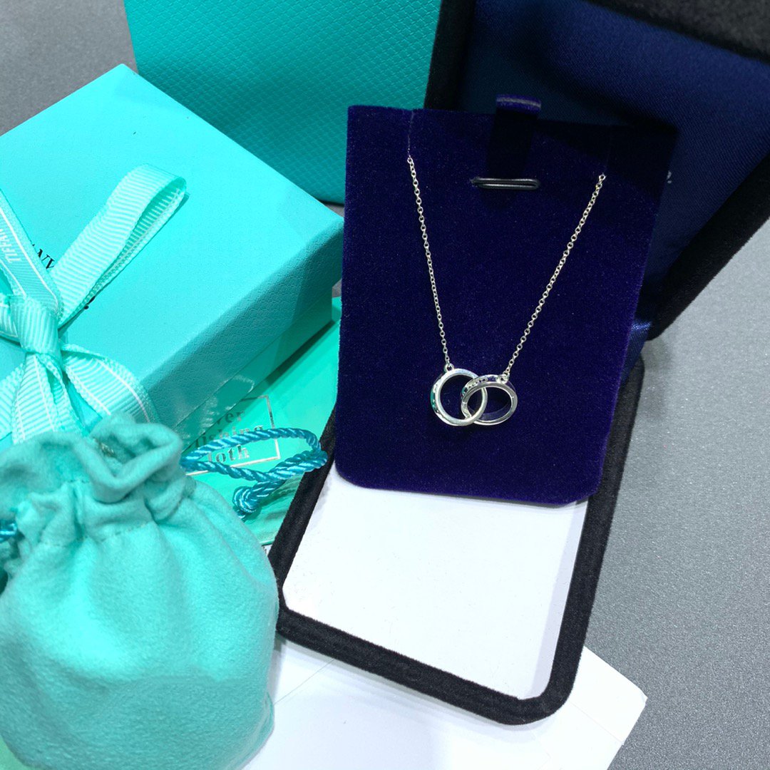 [Eterna Jewels]INTERLOCKING CIRCLES PENDANT SILVER SMALL NECKLACE