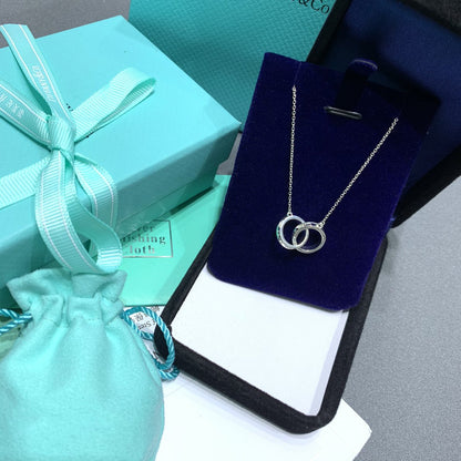 [Eterna Jewels]INTERLOCKING CIRCLES PENDANT SILVER SMALL NECKLACE