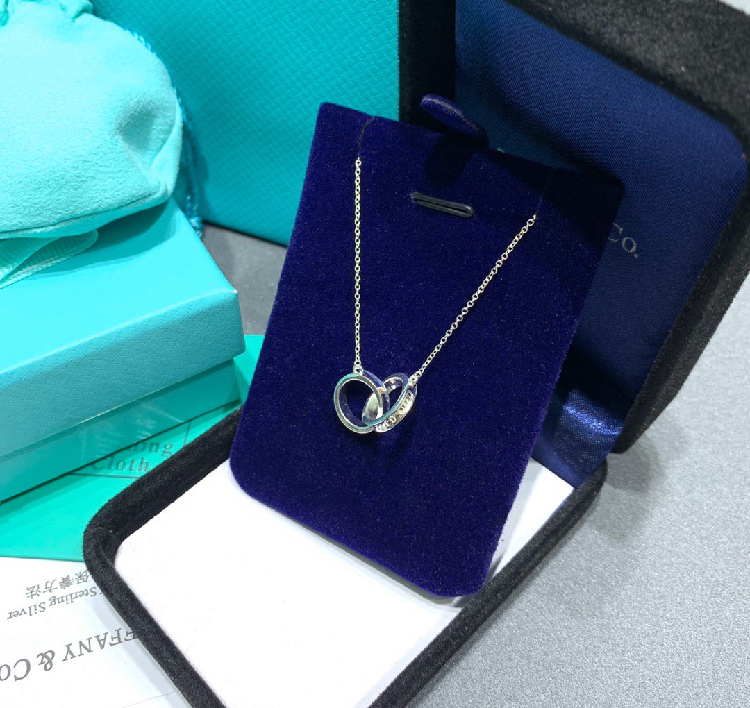 [Eterna Jewels]INTERLOCKING CIRCLES PENDANT SILVER SMALL NECKLACE