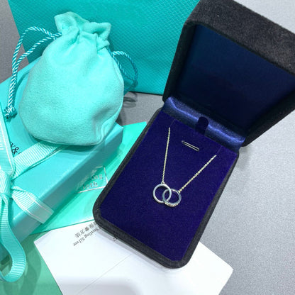 [Eterna Jewels]INTERLOCKING CIRCLES PENDANT SILVER SMALL NECKLACE